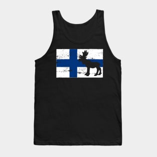 Finland flag moose Tank Top